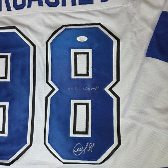 Mikhail Sergachev Signed Tampa Bay Jersey 2x SC Champ JSA WIT919909 XL - Picture 2 of 9